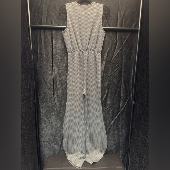 Vintage Y2K Silver Lurex Jumpsuit - Picture 3 of 6